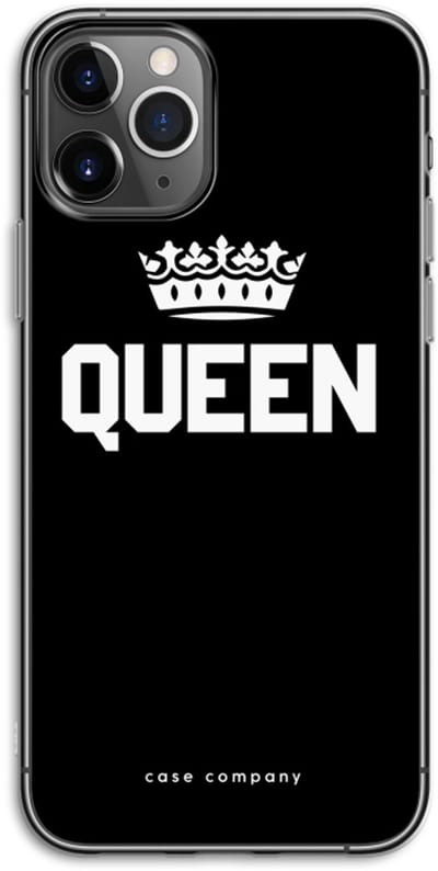 Case Company® - Hoesje geschikt voor iPhone 11 Pro hoesje - Queen zwart - Soft Cover Telefoonhoesje - Bescherming aan alle Kanten en Schermrand
