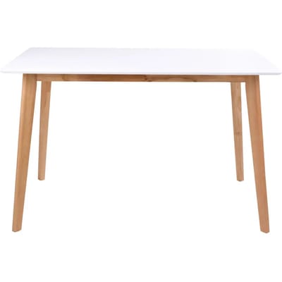 House Nordic Vojens Eettafel - Wit Blad - Houten Poten - 120x70x75 cm - Thuiswerkbureau