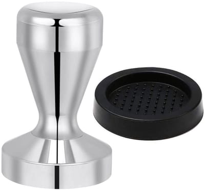 Dailygoody - Koffiestamper - 51 mm Koffiestamper - Perfecte Espresso Smaak - Inclusief Siliconen Mat - Robuuste Roestvrijstalen Stamper - Geschikt voo.