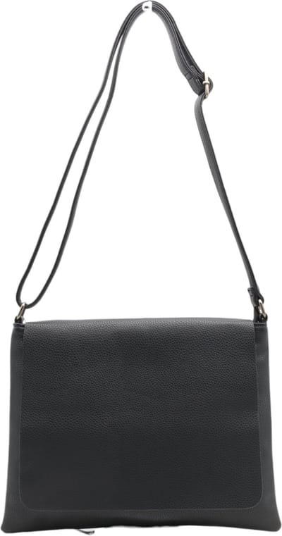 Flora & Co - Paris - crossbody schoudertas - lange instelbare draagriem - flap en ritssluiting - zwart