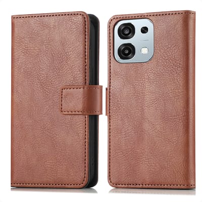 imoshion Hoesje - Geschikt voor Oppo A6 Pro (5G) - Luxe Bookcase - Bruin