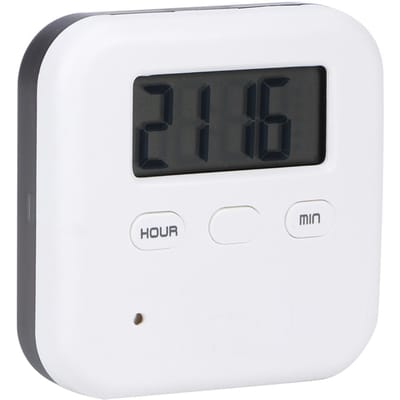 Boîte à médicaments électronique portable Rappel intelligent par minuterie Boîtier à médicaments Récipient de rangement 4 compartiments Gris black