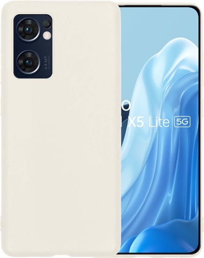 Hoesje - Geschikt voor OPPO Find X5 Lite - Sterk & Shockproof - Siliconen Case - Hoes Cover - Telefoonhoes - Wit