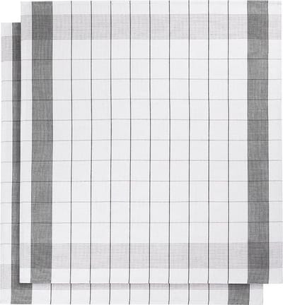set van 6 keukenhanddoeken - De Witte Lietaer - kleur wit/zwart