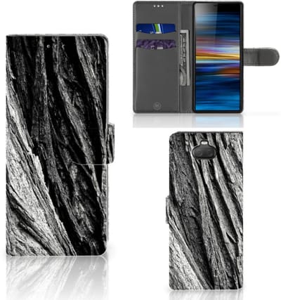 Book Style Case Sony Xperia 10 Boomschors Grijs