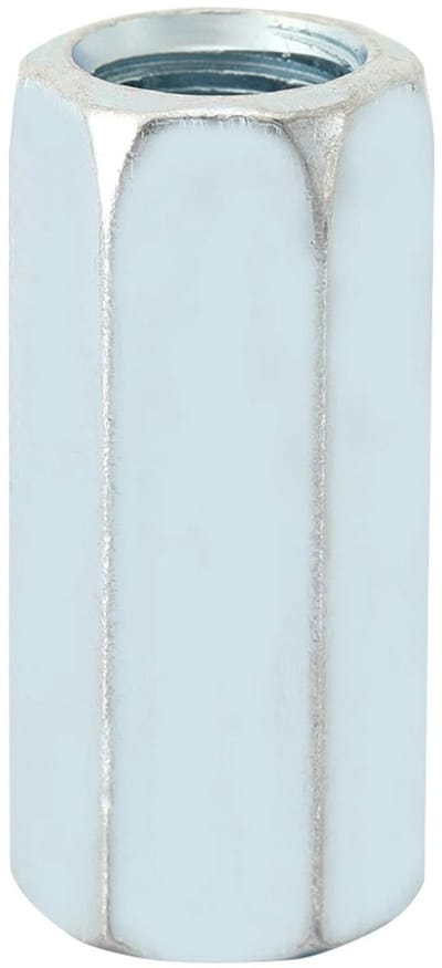 Dailygoods- Koppelmoeren 5 Stuks - Zeskantige Moeren - M12 x 40 - Koolstofstaal - Gegalvaniseerd - Hexagonaal 17 mm