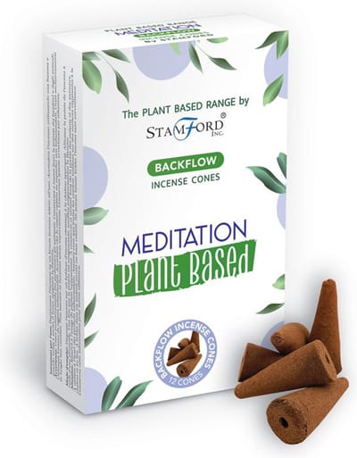 Backflow Wierook kegels - Meditation - 12 Stuks - Plantaardig - Vegan - Meditatie - Plant Based - Incense Cones - Waterval Wierook