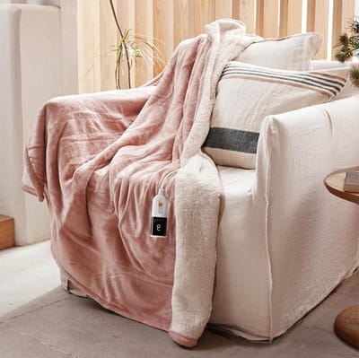 Elektrische Deken - Verwarmde Deken - Warm Blijven - Zijdezacht Pluche - 130x180 cm - Roze