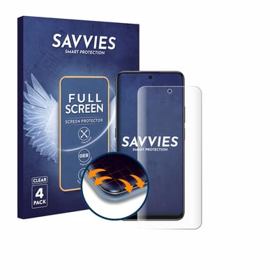 Savvies - Screenprotector voor Honor 400 Smart 4G - Folie Beschermfolie transparant volledig dekking 4 Stuks