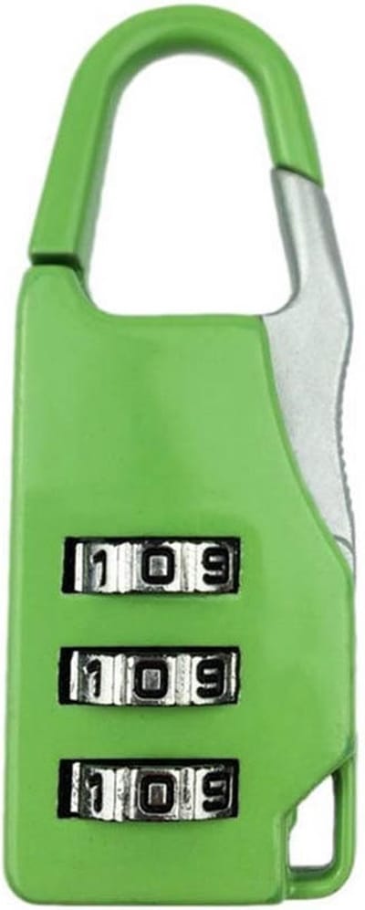 2 Stuks Hangslotje met 3 Cijfercode – 3 Cijfers – Groen – Voor Kluisje, Locker, Rugzak, Tas – Set van 2 hangsloten – 3-cijferige code – Groen – kluisjes, lockers, rugzakken en tassen – Veilig en eenvoudig te gebruiken