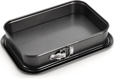 Rechthoekige Springvorm Cakepan met Afneembare Bodem – Antiaanbak Bakvorm 35,5 x 22,9 cm