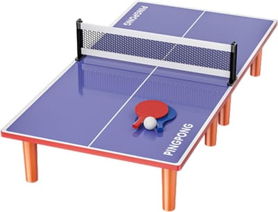 Tafeltennistafel - Mini pong tafel - Gezinsspel - Inklapbaar ontwerp - 90 cm - Blauw
