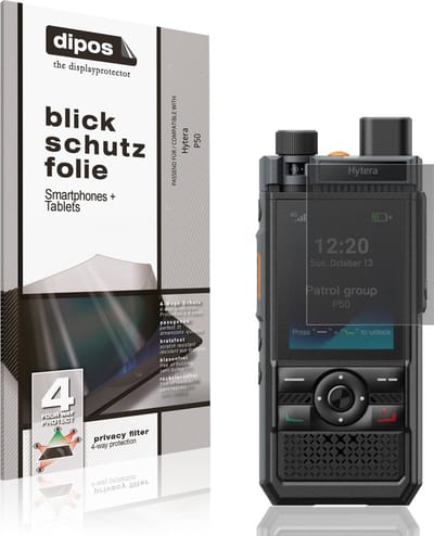 dipos – Matte Privacy Screenprotector geschikt voor Hytera P50 | Anti-Spy Beschermfolie