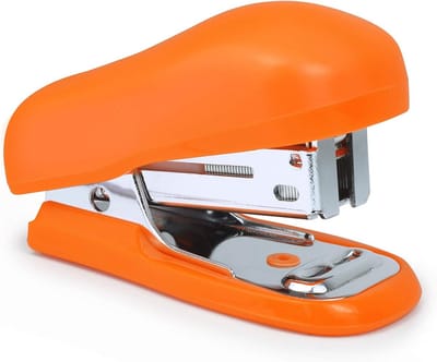Mini nietmachine Oranje - Compact nietapparaat voor school en kantoor met nietjes
