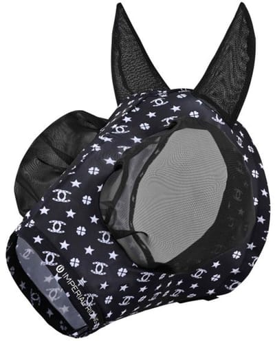 Imperial Riding - Flymask IRH Trail Ride - Vliegenmasker - Black AOP - Maat Pony
