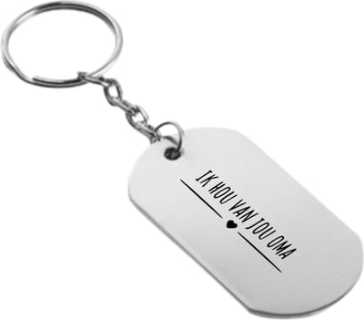 Akyol - Ik hou van jou oma Sleutelhanger - Oma - Grootmoeder - Leuke kado voor je oma - 2,5 x 2,5 CM
