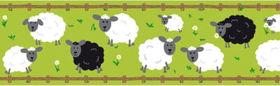 Dieren patroon behang Profhome 403733-GU zelfklevende behangrand licht gestructureerd met dieren patroon mat groen zwart wit bruin 0,75 m2