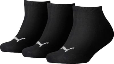 Puma - Kids 3-Pack Sneaker Sokken Invisible Zwart - 23-26