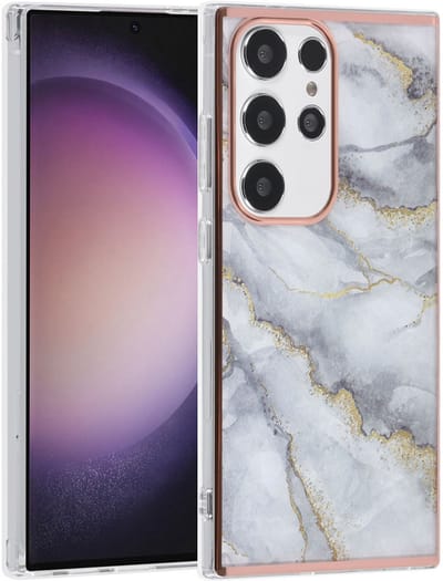 UNIQ Accessory Galaxy S24 Ultra Backcover hoesje - Marble Grey