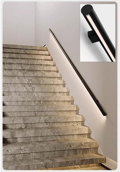 LED Trapleuning - Verlichte Handgreep - Veilige Trap - Moderne Verlichting - 1.5 meter - Zwart