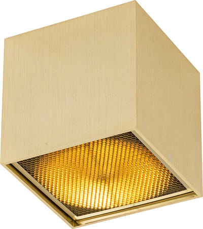 QAZQA box - Design Plafondspot | Spotje | Opbouwspot - 1 lichts - L 12 cm - Goud - Woonkamer | Slaapkamer | Keuken