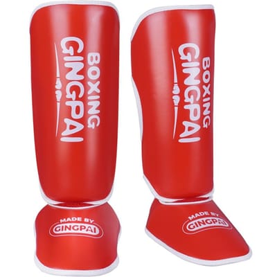 1 Paire Protège-tibias de Boxe MMA Muay Thai pour Enfant Kickboxing Arts Martiaux Entraînement au Combat Jambes Inférieures Protecteur Équipement de Protection M