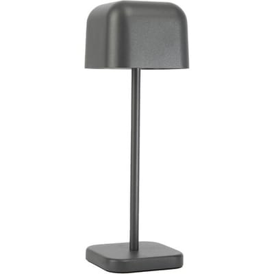 KS Verlichting Draadloze Tafellamp Oplaadbaar - Cabo - Antraciet - 20cm - Bureaulamp - LED - Touch - Dimbaar