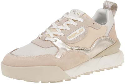 Replay Field W Metal GWS9H C0002L - Damesschoenen Sneaker - 3377-Ecru-Platinum