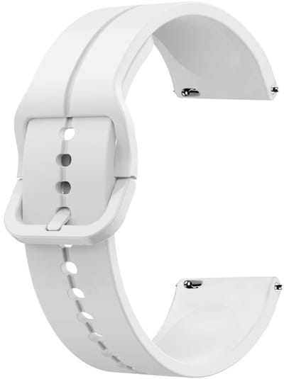 Siliconen bandje - geschikt voor Garmin Vivoactive 4 / Venu 4 (45mm) / Venu 3 / 2 / Forerunner 255 / Forerunner 265 / 570 (47mm) en Polar Vantage M / M2 / V3 / Grit X (Pro) - wit