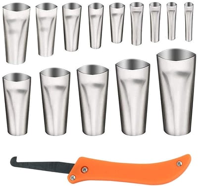 Dailygoods- Sproeiers 14 Stuks - Roestvrij Staal - Afdichtingsgereedschap - Decoratief Gereedschap - Huishoudelijke Apparaten - Draagbare Gereedschappen - Lijmmondstuk