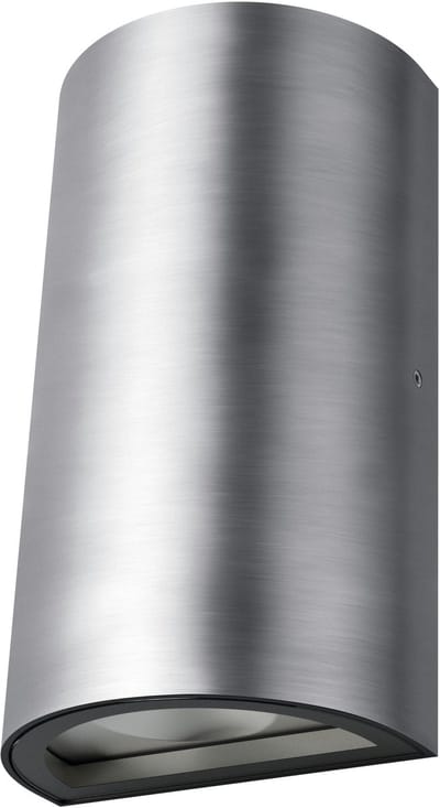 OSRAM LED-buitenwandlamp, 3000K, UpDown-wandlamp, 1050 lm, 12 W, aluminium, IP44, IK03, brede stralingshoek, met montagetoebehoren
