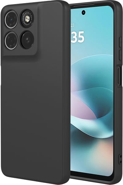 MobyDefend Hoesje - Geschikt voor Motorola Moto G57 Power - Matte Siliconen Backcover - Zwart