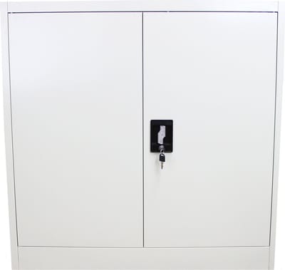 Archiefkast - Metaal - 90 x 40 x 90 cm - 2 verstelbare legplanken - GRATIS documenten opberger - kantoorkast dossierkast draaideurkast