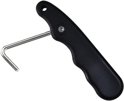 Schaatsenspanner - Veterspanner - Schaatsen Spannen - Inklapbare Handgreep - 95 cm - Zwart