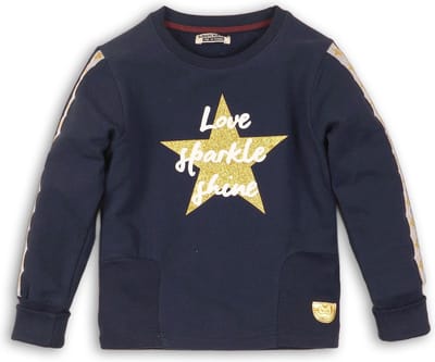 DJ Dutchjeans Meisjes Sweater - Navy - Maat 152
