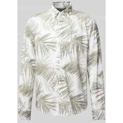 Relaxed fit vrijetijdsoverhemd van een mix van viscose en linnen