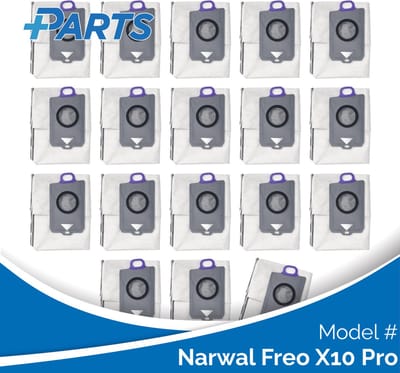 Narwal Freo X10 Pro Stofzakken (18 Stuks, Plus.Parts® alternatief voor CP-PJ-A00129-00-00)