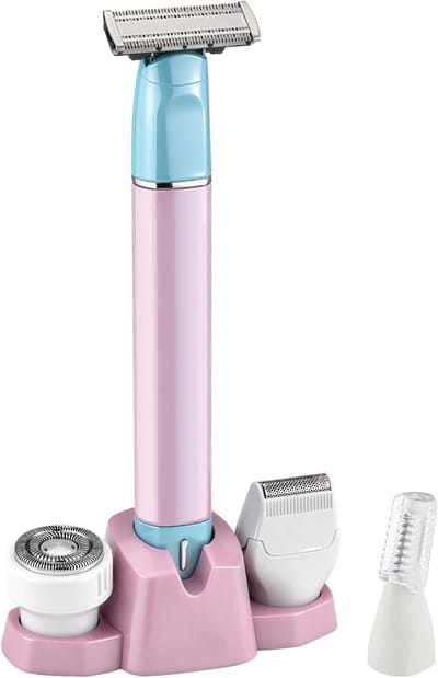 Ladieshave - Scheerapparaat voor vrouwen - 5-in-1 Elektrisch Scheerapparaat - Draadloze verzorgingsset - 4 Kammen - Waterdicht - Type-C Snelladen - Geschikt voor benen, oksels en bikinilijn