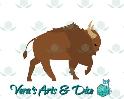 Bizon Sticker - Zoogdieren Stickers Bizons - Savanne Dieren - Handgemaakte Stickers - Journaling - Bullet Journal - Scrapbooking - Leuke Stickers - Laptop Sticker - Telefoon Sticker - Cute - Dier - Lief - Schattig - Wilde Dieren
