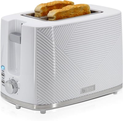 Broodrooster - Tosti Apparaat - Elke Ochtend Ontbijten - Brede Sleuven - 2 Sneden - Wit