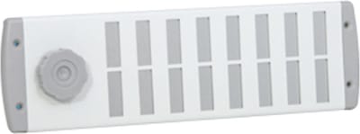 Nedco schuifrooster 300x90mm - bold line - met draaiknop - met vliegengaas - aluminium - wit