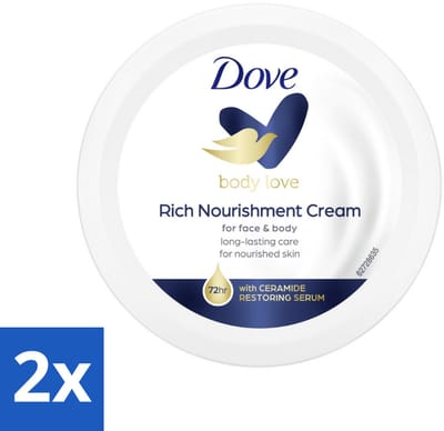 2 x Dove Bodycrème - Voedend - 150 ml - Voedende Crème - Intensieve Hydratatie - Zachte Huid - Beschermende Crème - DeepCare Complex