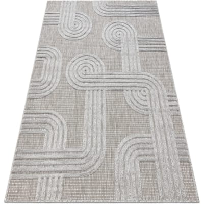 Kleden Rugsx Tapijt SANTO SISAL 1001 geometrisch grijs 80x150 cm