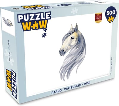 Puzzel Paard - Waterverf - Dier - Meisjes - Kinderen - Meiden - Legpuzzel - Puzzel 500 stukjes