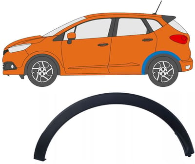 Zijlijst sierlijst achterspatbord voor Renault Captur 2013-2020 / Links