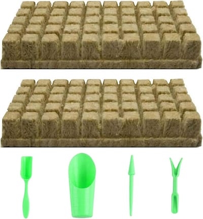 Allecto Plus - 54 Stuks Rockwool Cubes Voor Zaaien en Stekken in Hydrocultuur - Groeimedium voor Zaden, Planten en Bloemen - Tuinieren zonder Grond