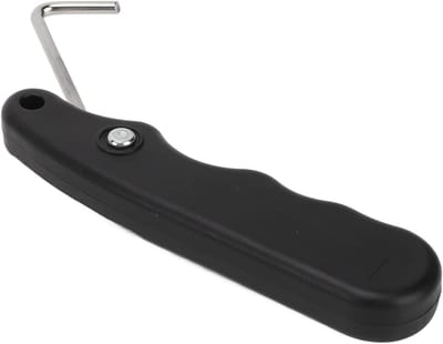 Schaats Vetertrekker - Veterspanner Tool - Schaatsen Strakker - Opvouwbaar Ergonomisch - 10 x 3 cm - Zwart