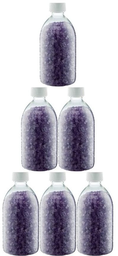 Claudius Badzout Lavendel - 600 gram - Fles met witte dop - set van 6 stuks