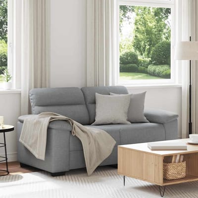 vidaXL - 2-zitsbank - 160x81x84 - cm - stof - lichtgrijs