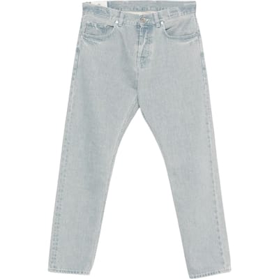 Off White Lichtgekleurde rechte jeans voor dames (Blauw/Wit)